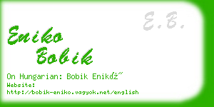 eniko bobik business card